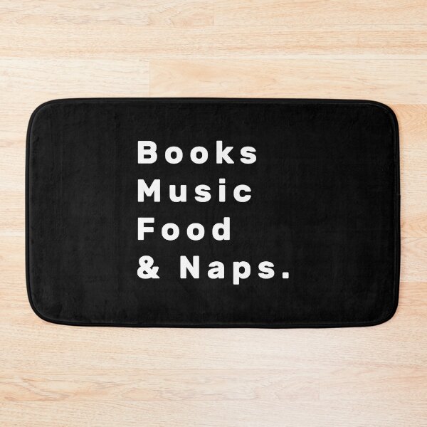 Item preview, Books Music Food & Naps. - White designed and sold by Parag's Travel Shop.