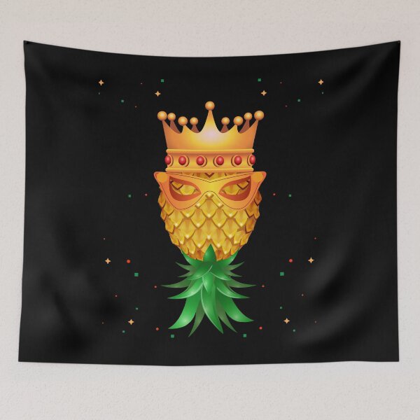 Item preview, Mardi Gras King Mask Swinger Upside Down Pineapple designed and sold by LemoBoy.
