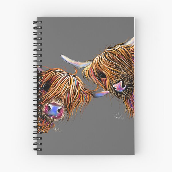 Item preview, HiGHLaND CoW PRiNT SCoTTiSH ' SuGaR LuMP & NooDLeS oN GReY ' BY SHiRLeY MacARTHuR designed and sold by Shirley MacArthur Art.