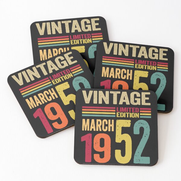 Item preview, 70 Year Old Gifts Vintage March 1952 - 70th Birthday gift designed and sold by BahaaIB.