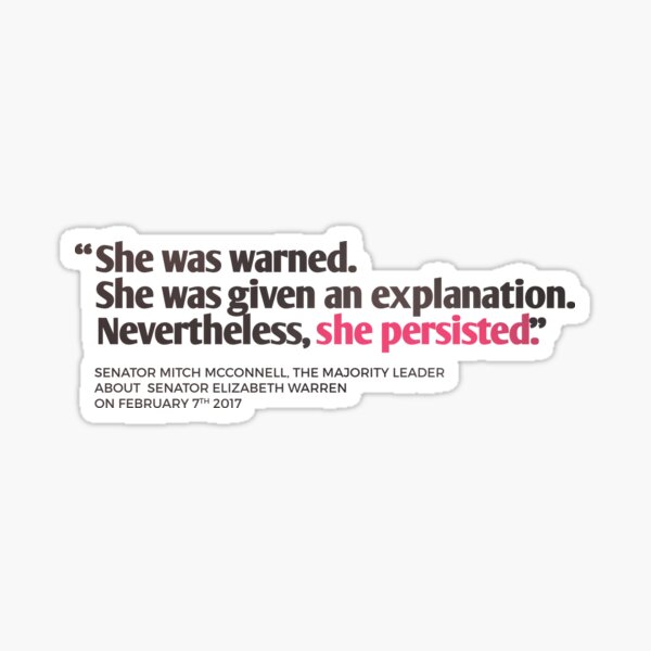 She Persisted Sticker