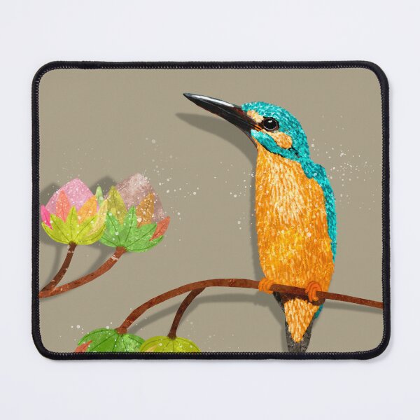 Item preview, Fantasy Kingfisher and Flowers designed and sold by marialindemann.