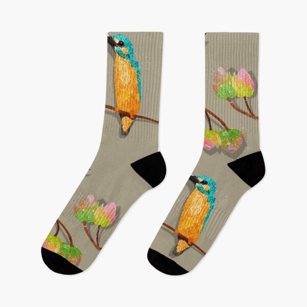 Item preview, Fantasy Kingfisher and Flowers designed and sold by marialindemann.