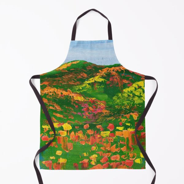 Item preview, California Poppies Landscape Oil Painting Print designed and sold by NatalyMak.