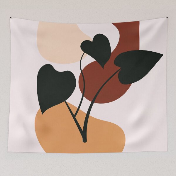 Item preview, Abstract Boho Plant, Mid Century Boho Wall Art designed and sold by technicolorable_art.