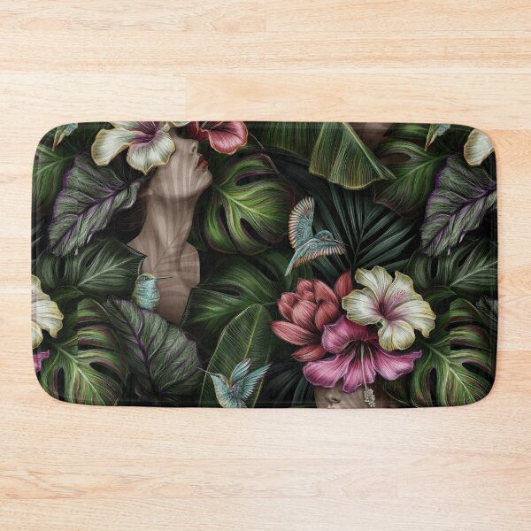 Item preview, pink green flowers and birds designed and sold by Tshirtk.