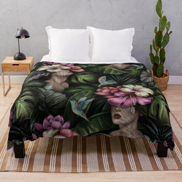 Item preview, pink green flowers and birds designed and sold by Tshirtk.