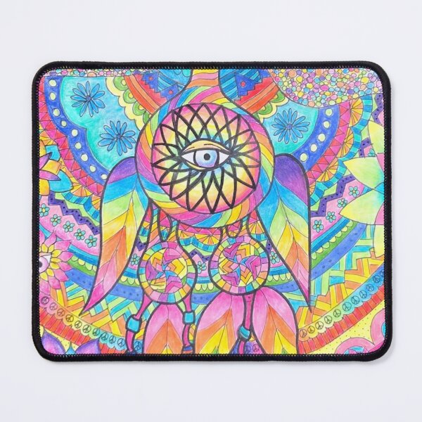 Item preview, Trippy Psychedelic Dream Catcher Colorful Design designed and sold by EDesrosierArt.