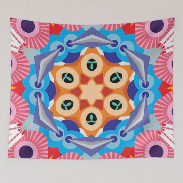 Item preview, Retro abstract illustration motif of flower mandala. designed and sold by DaliaSabryTee.