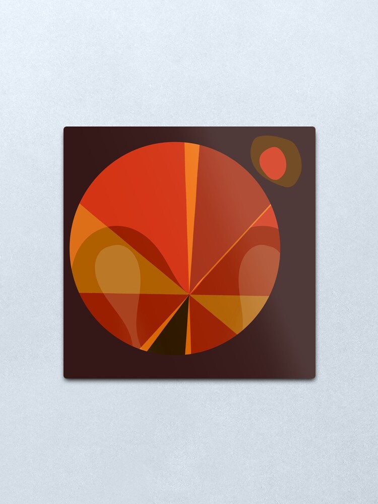 Alternate view of Orange Mod Pod Design Metal Print