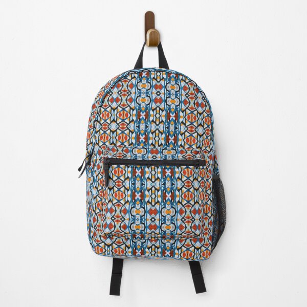 Item preview, Tribal style abstract pattern in blue, black and red designed and sold by jeanyun48.