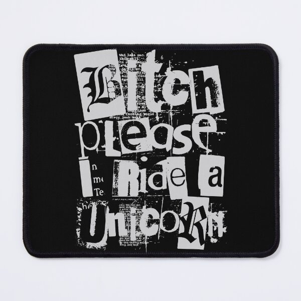 Item preview, Bitch please I ride a unicorn as ransom note  designed and sold by Sima Sirus.