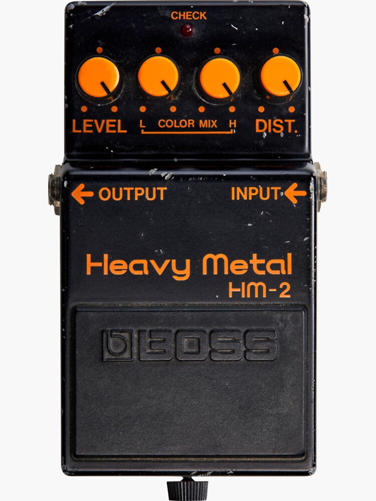 Boss Hm-2 Heavy Metal Guitar Pedal Alternative Orange Sticker