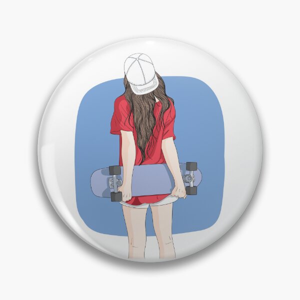 Item preview, Chica adolescente con monopatín designed and sold by RKWstudio.
