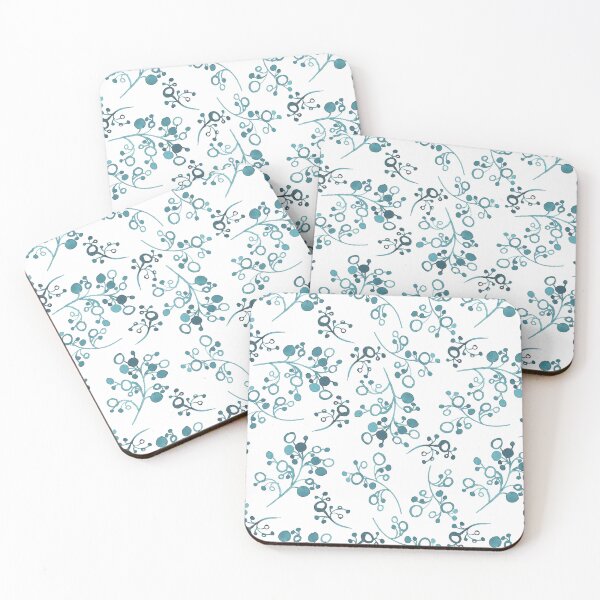 Item preview, Watercolor Abstract Turquoise Berries designed and sold by HildegunStudio.
