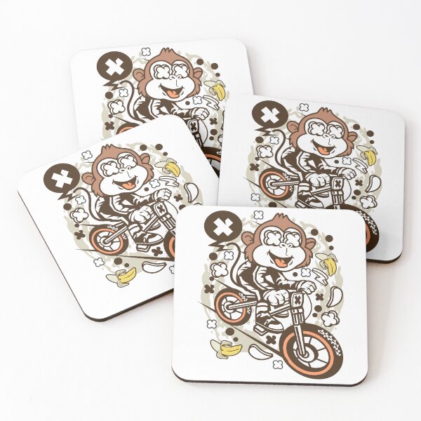 Item preview, monkey biker designed and sold by Tia-Ako.