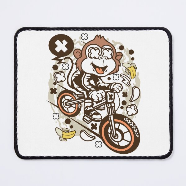 Item preview, monkey biker designed and sold by Tia-Ako.