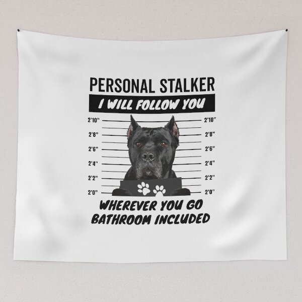 Item preview, Personal Stalker Dog – Cropped Ears Black Cane Corso designed and sold by More Cute Dogs.