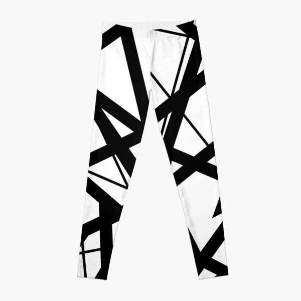 EVH: authentic Black & White stripes design (pure white) Leggings