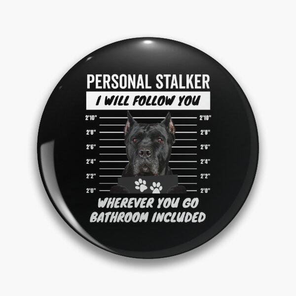 Item preview, Personal Stalker Dog – Cropped Ears Black Cane Corso designed and sold by More Cute Dogs.