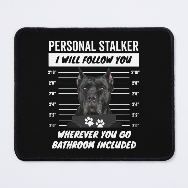 Item preview, Personal Stalker Dog – Cropped Ears Black Cane Corso designed and sold by More Cute Dogs.