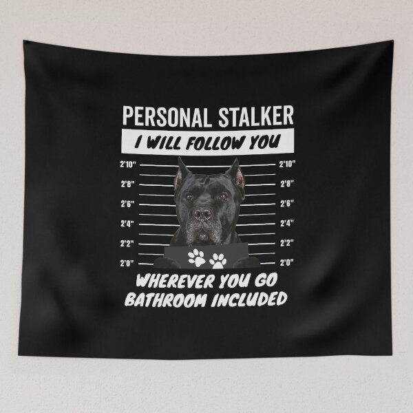 Item preview, Personal Stalker Dog – Cropped Ears Black Cane Corso designed and sold by More Cute Dogs.