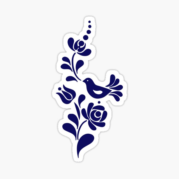 Aperçu de l'œuvre Oiseau et motifs floraux créée et vendue par handcraftline.