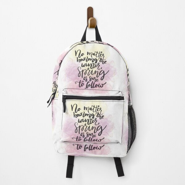 Item preview, No matter how long the winter, spring is sure to follow motivational Quote designed and sold by ManifestoDesign.