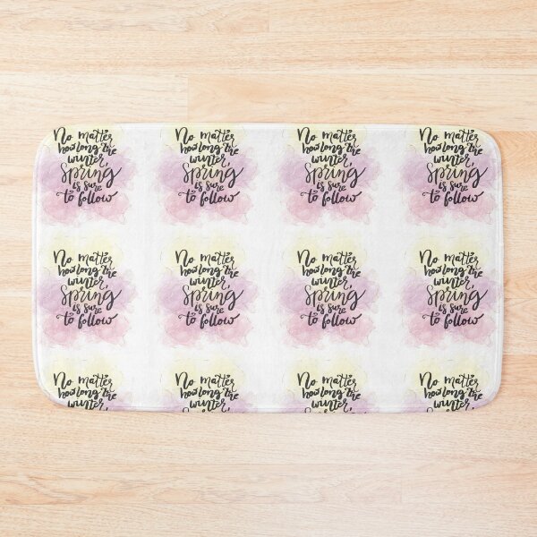 Item preview, No matter how long the winter, spring is sure to follow motivational Quote designed and sold by ManifestoDesign.
