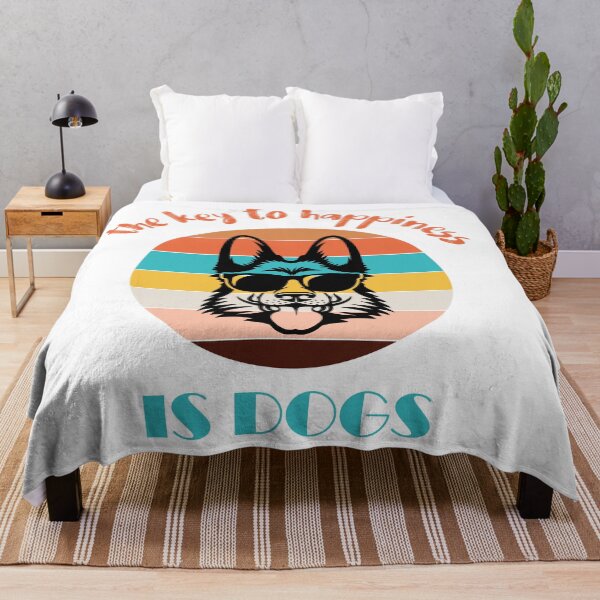 Item preview, the key to happiness is dogs, funny gifts for friends 2022, happy funny dog quotes 2022 designed and sold by BEE-CREATIVO.