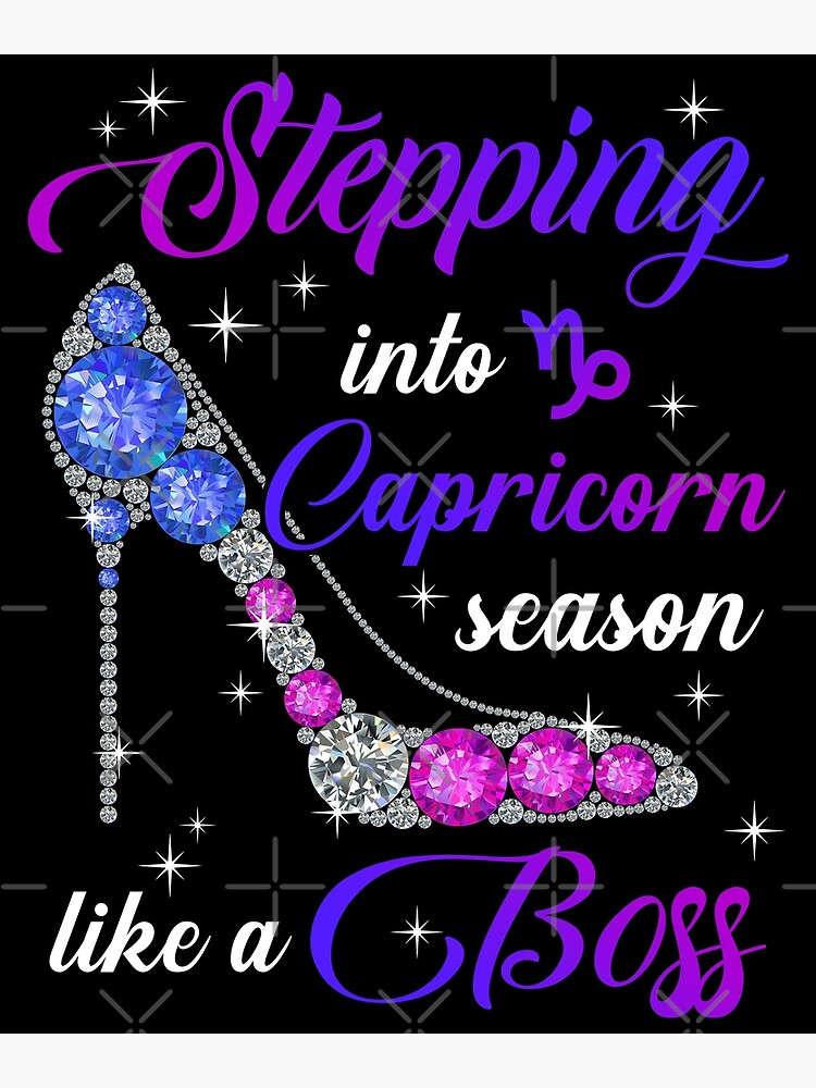 Stepping Into Capricorn Season Like A Boss High Heels Zodiac Diamond Greeting Card