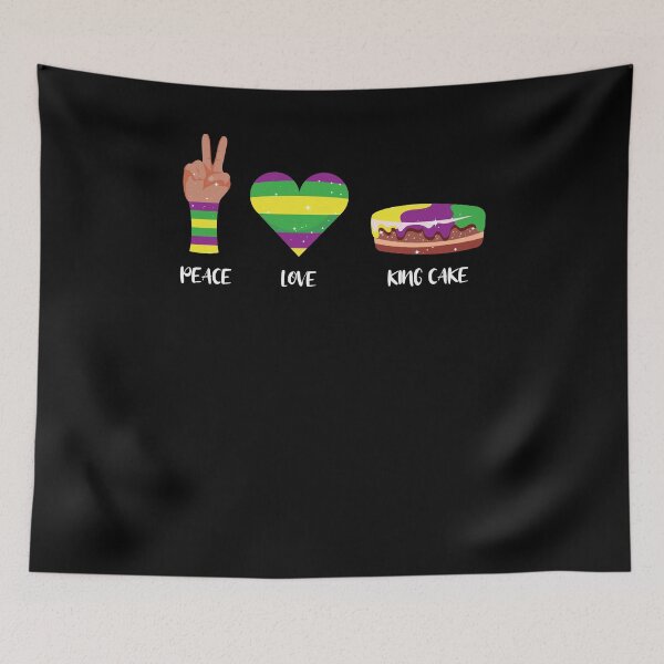 Item preview, Peace Love King Cake Funny Mardi Gras Party Carnival designed and sold by Dressed For  Duty.