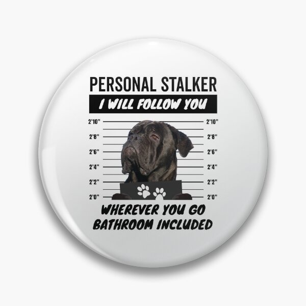 Item preview, Personal Stalker Dog – Natural Ears Black Cane Corso designed and sold by More Cute Dogs.