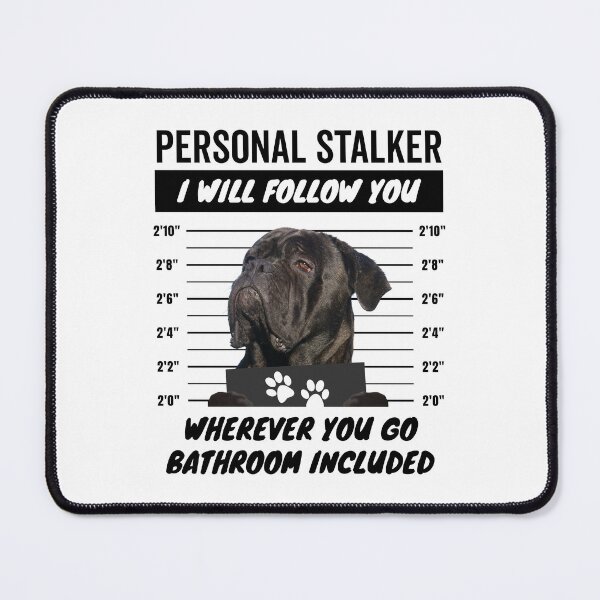 Item preview, Personal Stalker Dog – Natural Ears Black Cane Corso designed and sold by More Cute Dogs.