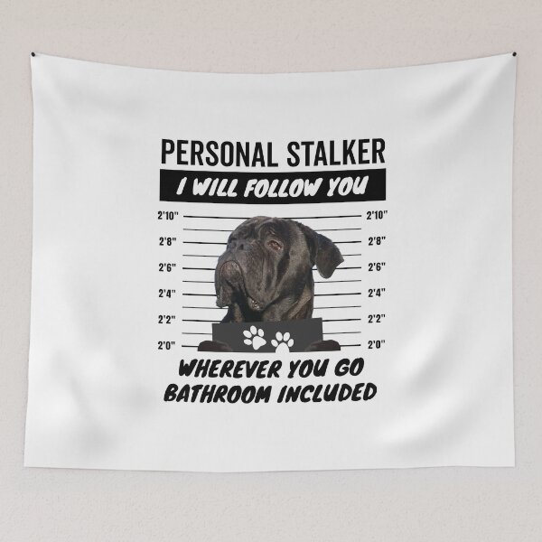 Item preview, Personal Stalker Dog – Natural Ears Black Cane Corso designed and sold by More Cute Dogs.