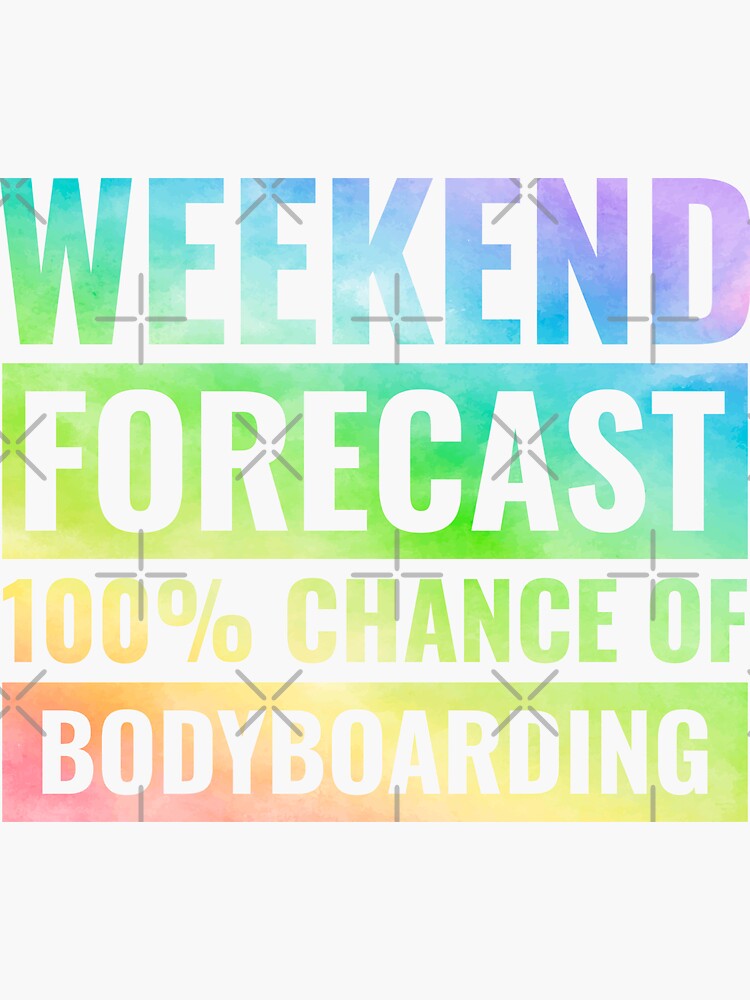 "Bodyboarding Bodyboarder Surfing Sea Water Sport" Sticker by