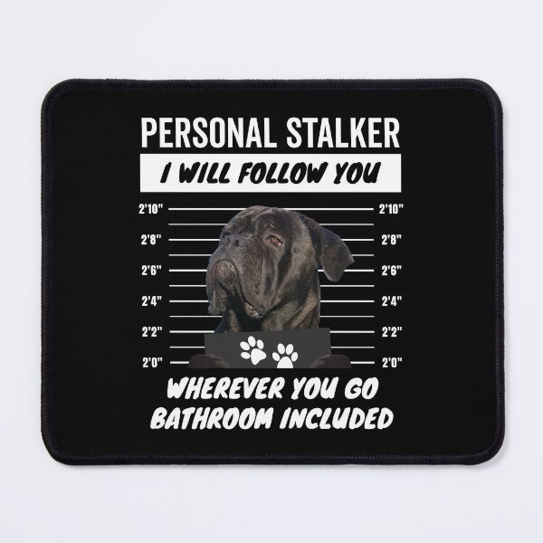 Item preview, Personal Stalker Dog – Natural Ears Black Cane Corso designed and sold by More Cute Dogs.