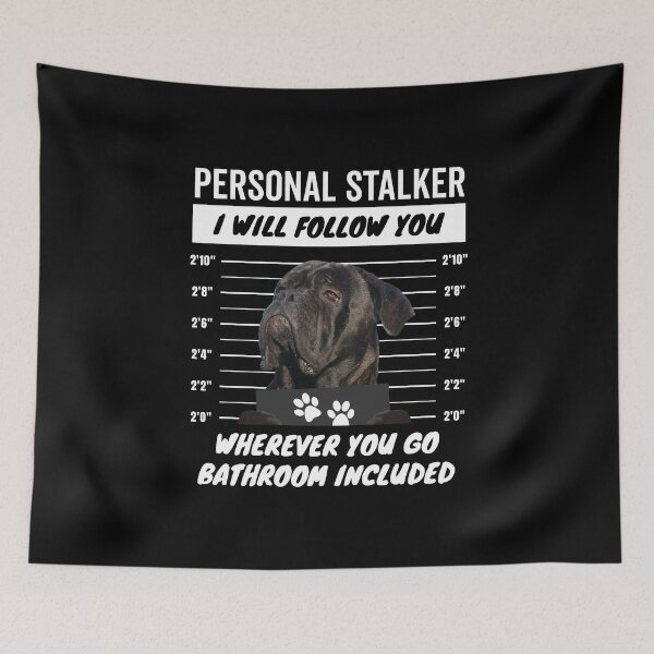 Item preview, Personal Stalker Dog – Natural Ears Black Cane Corso designed and sold by More Cute Dogs.