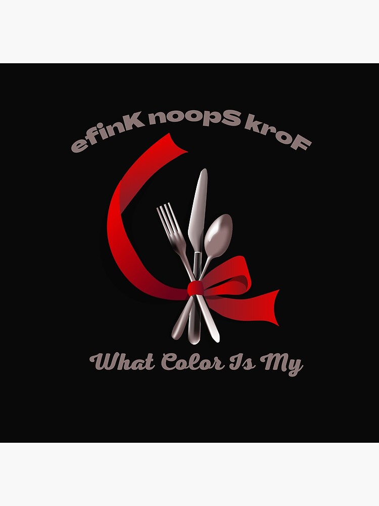 "fork spoon knife what color is my, joke, diagram" Poster for Sale by