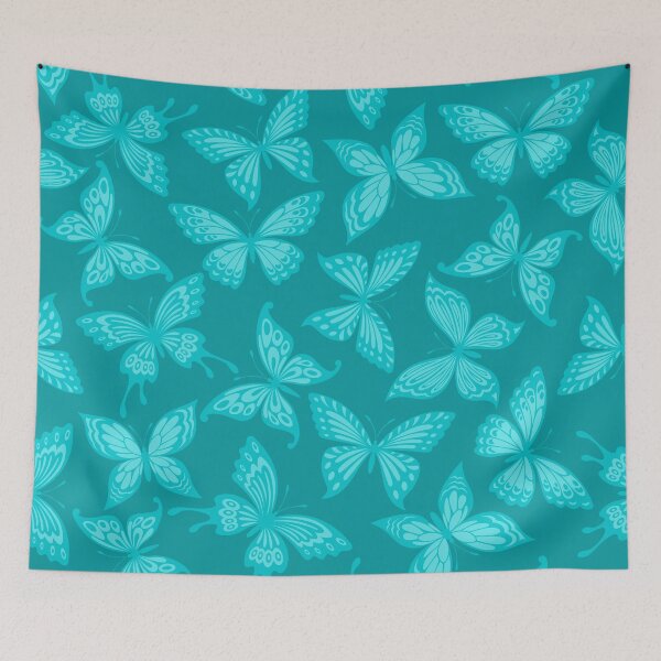 Item preview, Teal Butterflies Print designed and sold by PinHookPrincess.