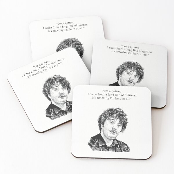 Item preview, Bernard Black, Black Books. "I'm a quitter, I come from a long line of quitters. It's amazing I'm here at all." designed and sold by Lucy  Chambers.