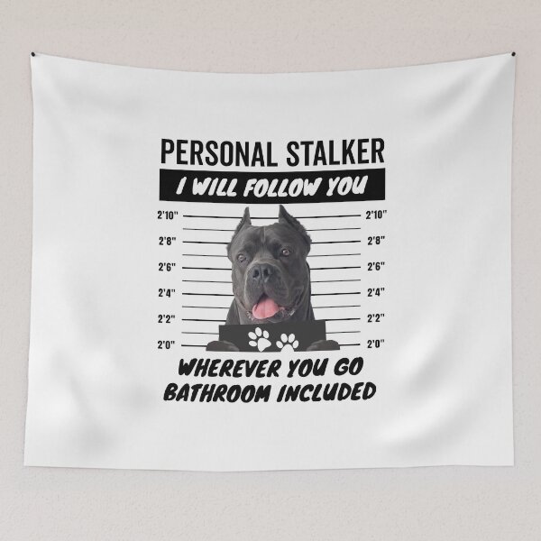 Item preview, Personal Stalker Dog – Cropped Ears Blue Cane Corso designed and sold by More Cute Dogs.