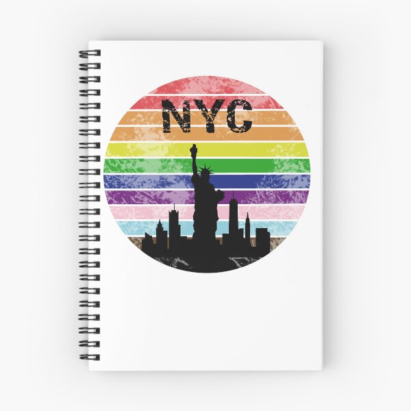 Item preview, NYC New York Pride Rainbow Sunset City Skyline designed and sold by StudioFourty2.