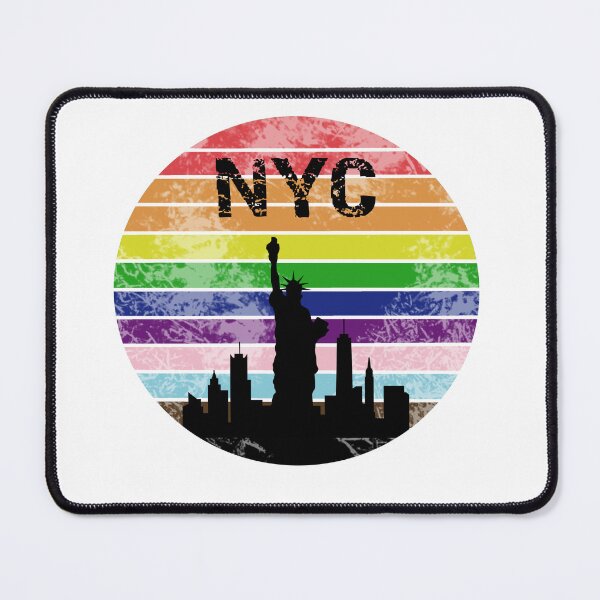 Item preview, NYC New York Pride Rainbow Sunset City Skyline designed and sold by StudioFourty2.