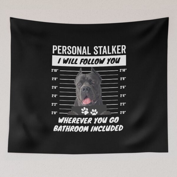 Item preview, Personal Stalker Dog – Cropped Ears Blue Cane Corso designed and sold by More Cute Dogs.