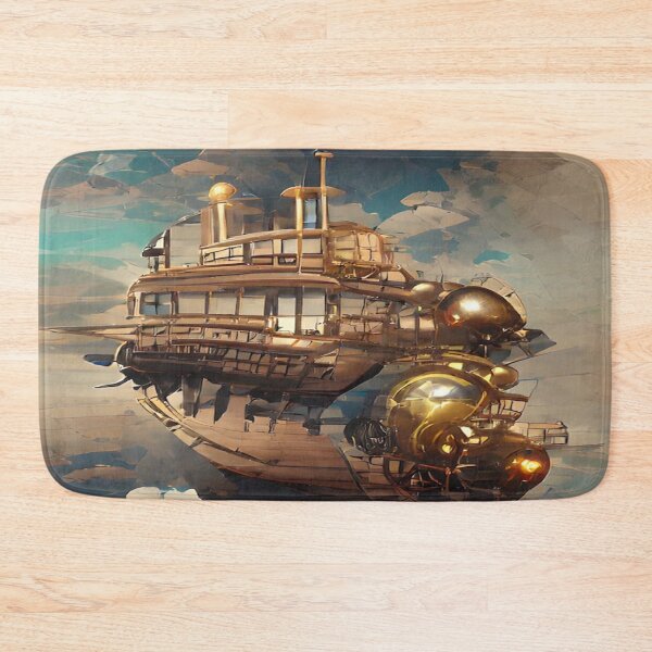 Item preview, Steampunk Art Stickers Shirts - Flying Ship - Gear / Cogs - Steampunk designed and sold by CattlettArt.