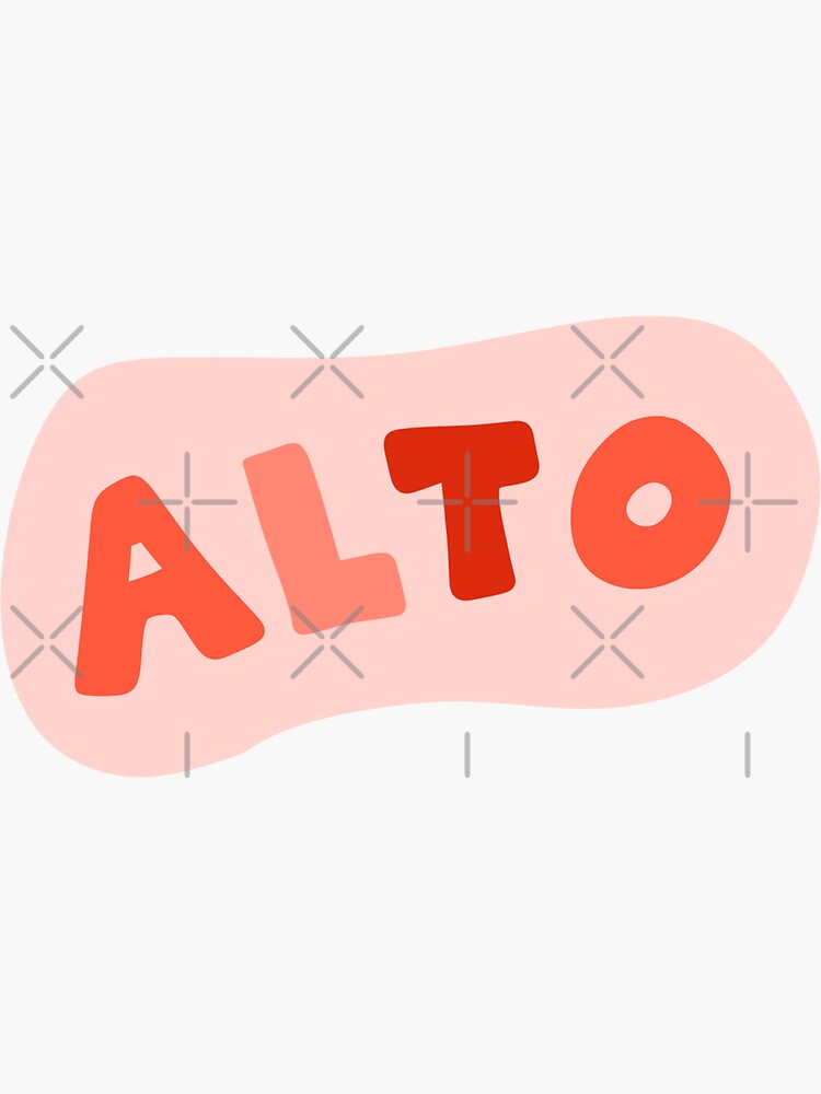 "Alto" Sticker for Sale by 221honeybee Redbubble
