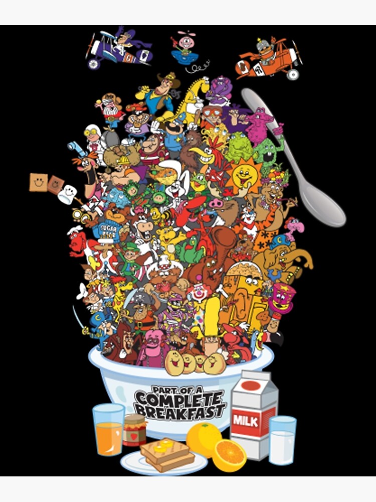 "Cereal Mascots Part of a Complete Breakfast! TShirt.png" Art Print