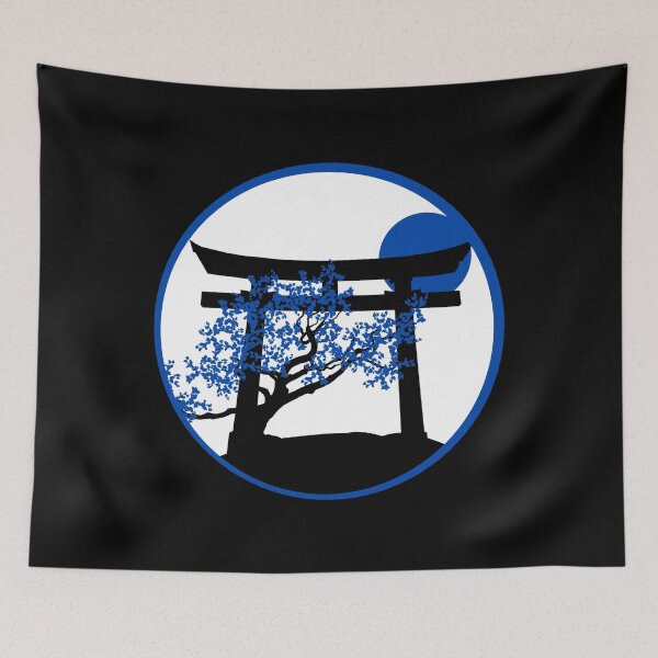 Item preview, Blue Cherry Tree Japanese Gate - Japanese Torii Gate designed and sold by RiciPaneto.
