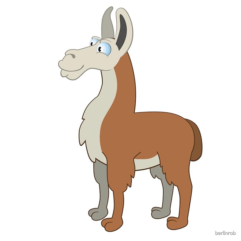 "Friendly cartoon lama" by berlinrob | Redbubble